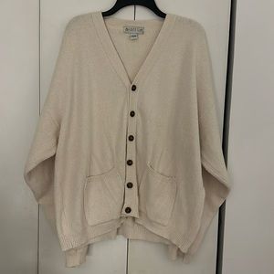 VTG 100% Cotton Oversized Cream Cardigan